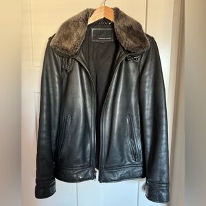 Heavyweight Wilson’s Leather flight style jacket.